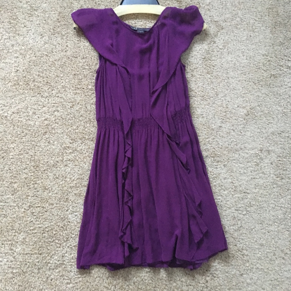 New Armani Exchange 100% Silk Dress Sz 6 Purple